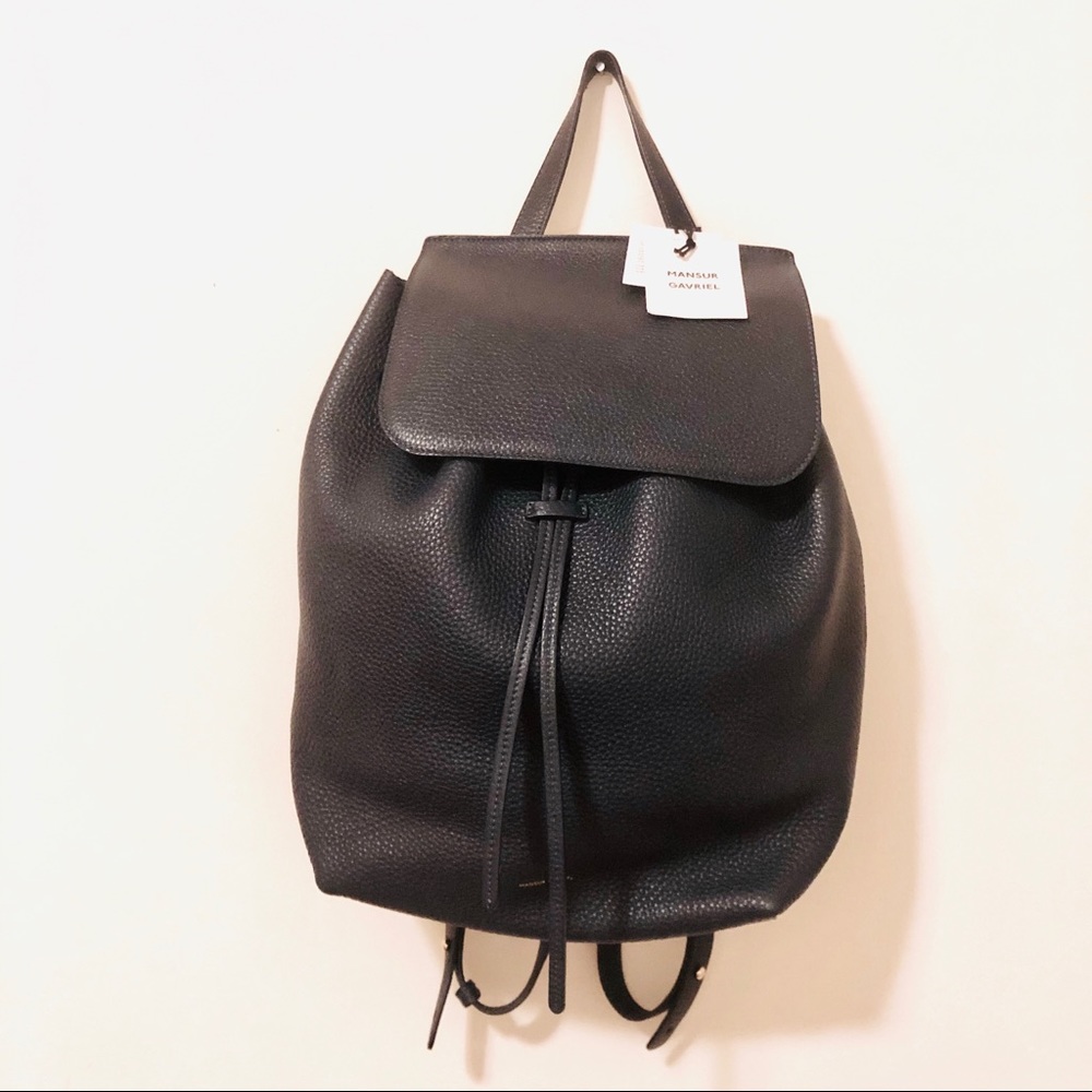 Mansur Gavriel Tumbled Leather Backpack - Picture 2 of 5